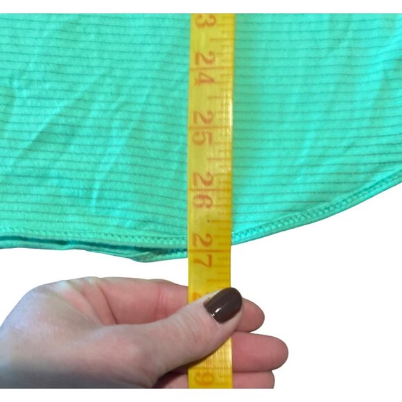 Lululemon Athletica Womens Racerback Tank Top Green Striped Size Small - Picture 3 of 5
